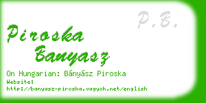 piroska banyasz business card