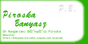 piroska banyasz business card